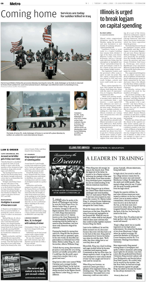 Inside Metro Page: April 1, 2008