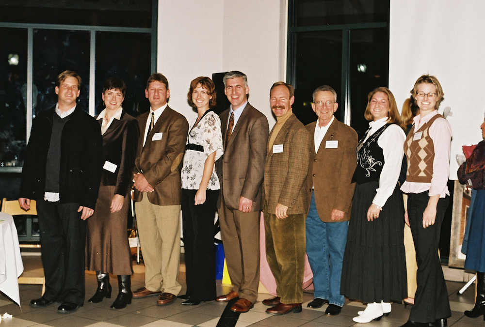 Veterinarians from Homestead Veterinary Hospital, Fox Creek Veterinary Hospital, Equine Medical Associates and Mid-Rivers Equine Centre are honored at a benefit dinner Nov. 18, 2006, for their efforts to rescue 41 horses and a hinny involved in a trailer accident.