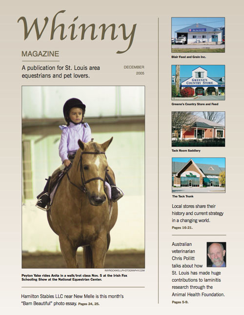 Whinny Magazine December 2005 cover