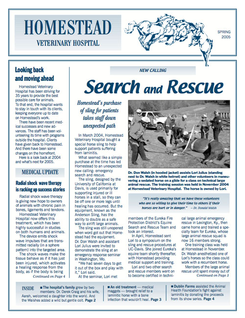 Vet Practice Newsletter Cover